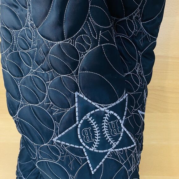 Raw Blue Classics First Team Men's Bomber Jacket Large Black Gray Button Up - Picture 9 of 15